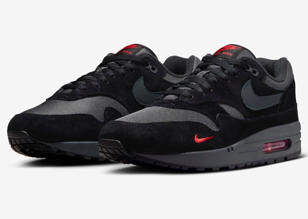 Nike Air Max 1 Bred Black Anthracite University Red FV6910-001