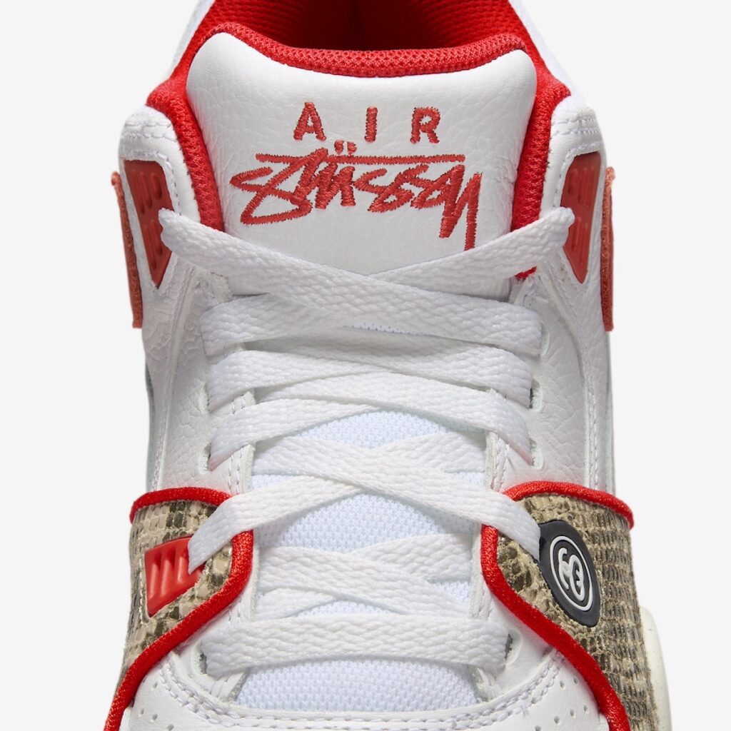 Stussy Nike Air Flight 89 White Habanero Red