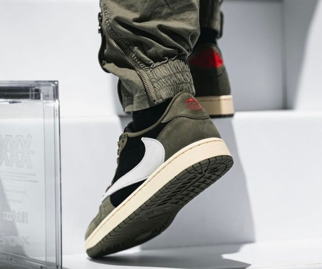 Travis Scott Air Jordan 1 Low OG Black Olive On-Feet 2024