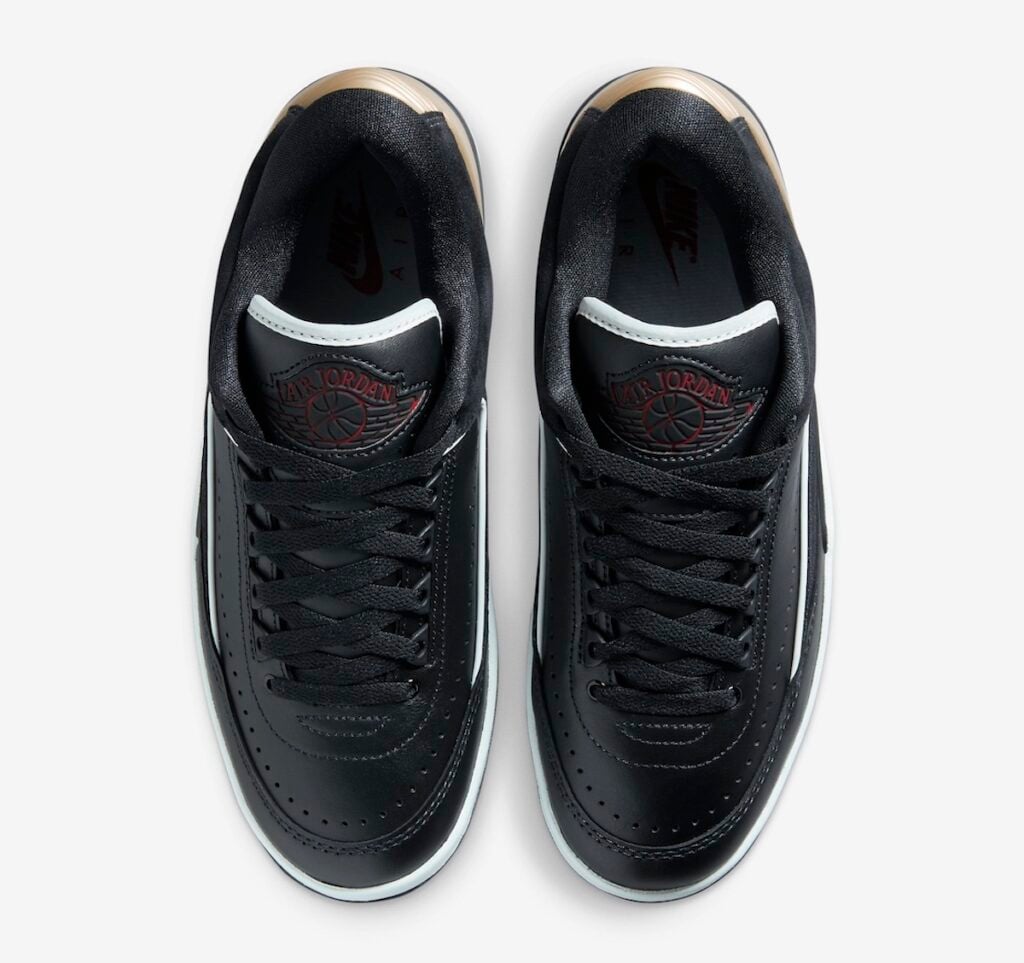 Air Jordan 2 Low Black Varsity Red Metallic Gold DX4401-001