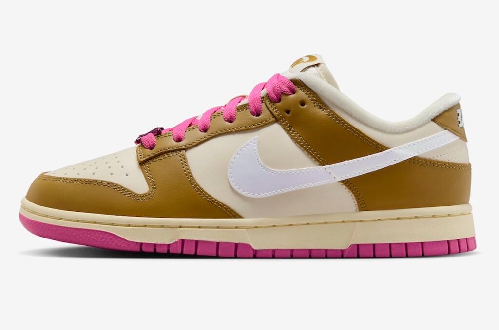 Nike Dunk Low Just Do It Bronzine Playful Pink