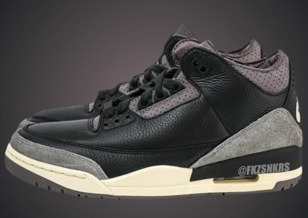 A Ma Maniere Air Jordan 3 Black Flat Pewter Violet Ore FZ4811-001