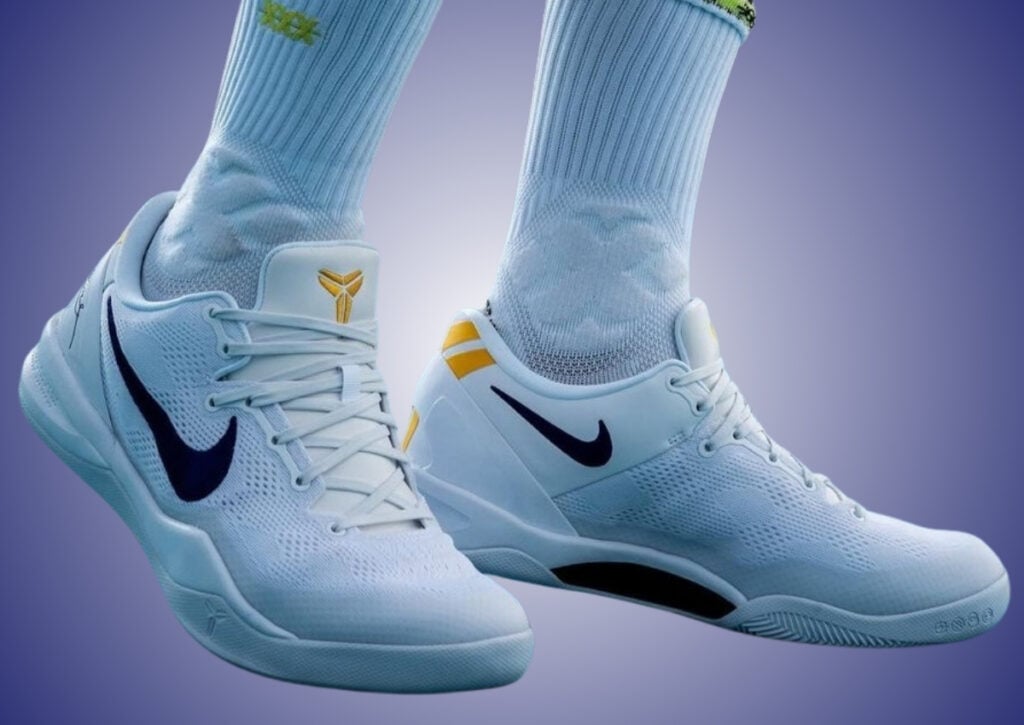 Nike Kobe 8 Protro Lakers Home On-Feet HF9550-100