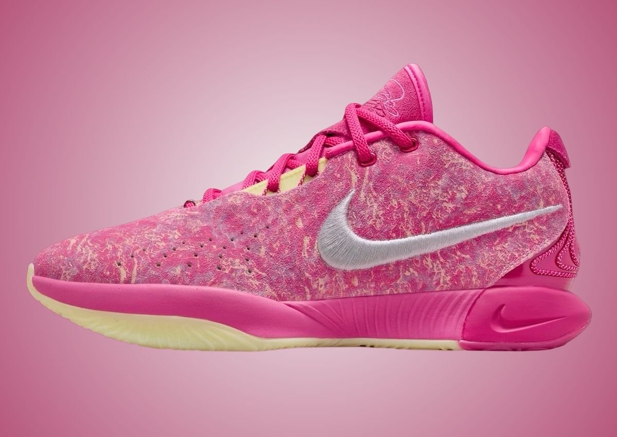 lebrons pink and white