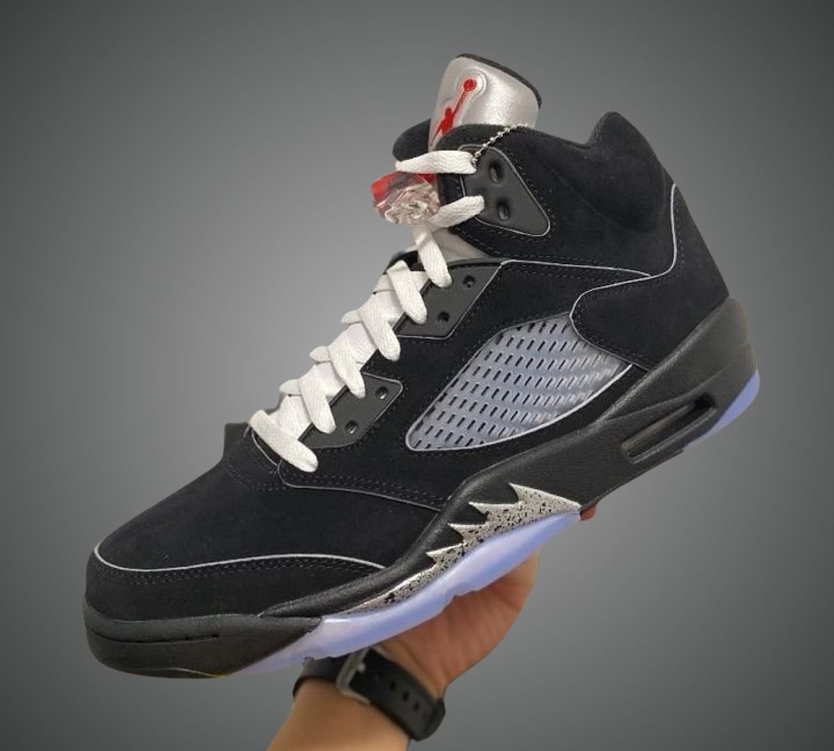 jordan 5 black metallic
