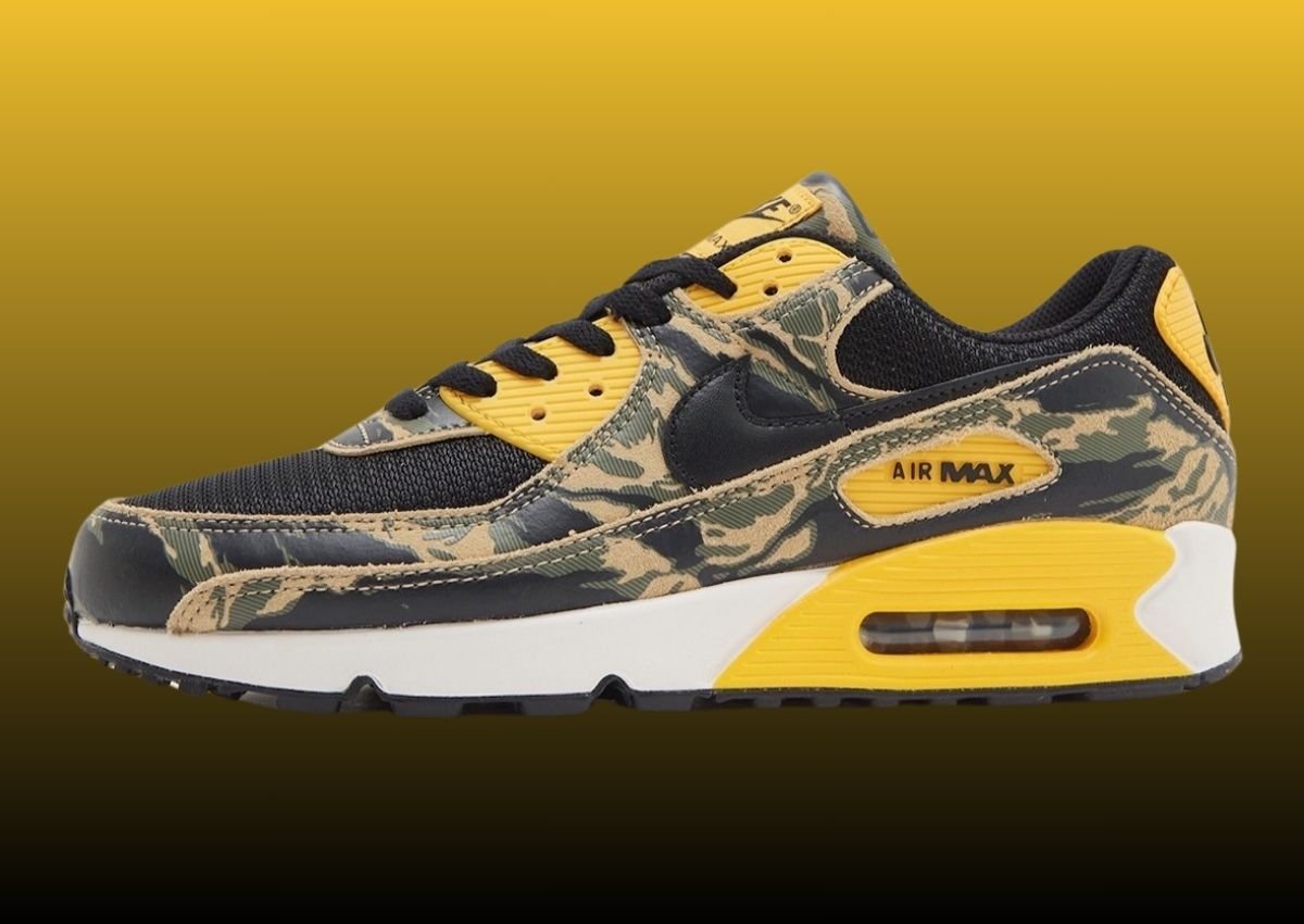 Air Max 90 \"Camo/University Gold\"メンズ 27 Nike Air Max 90 Camo University Gold IF1721-001