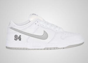 Supreme × Nike SB Dunk Low \"White/Silver New Look At The Nike SB Dunk Low X Supreme 
