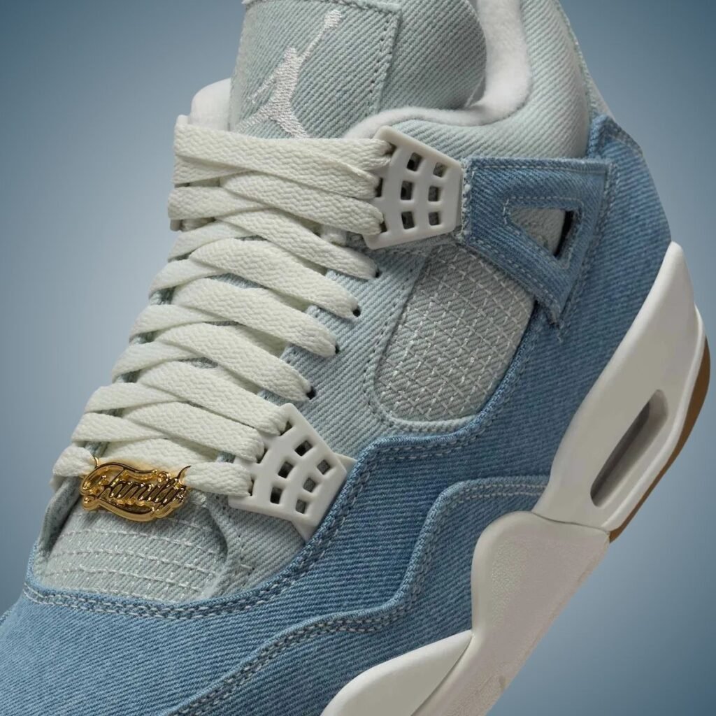 Air Jordan 4 Denim Worn Blue Womens IB6716-100