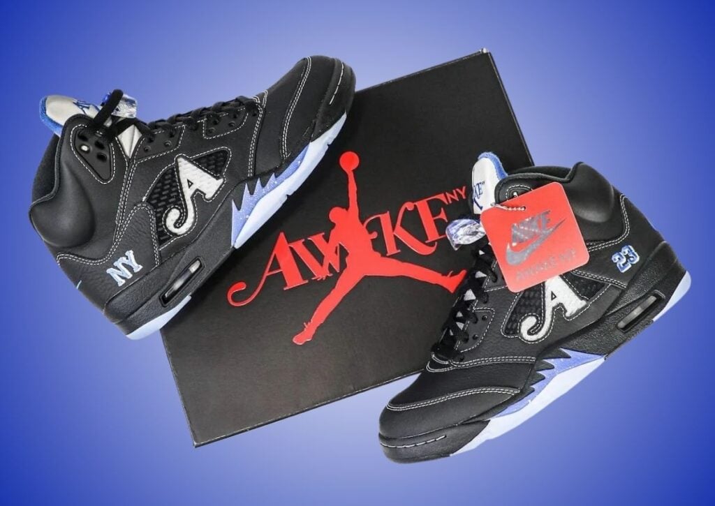 Awake NY Air Jordan 5 Black Racer Blue DV4982-004