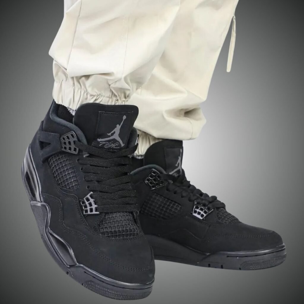 Black Cat Air Jordan 4 2025 On-Feet