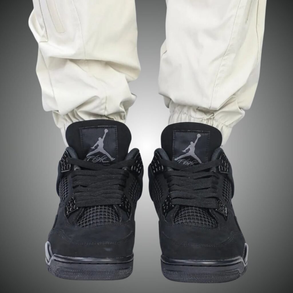 Black Cat Air Jordan 4 2025 On-Feet
