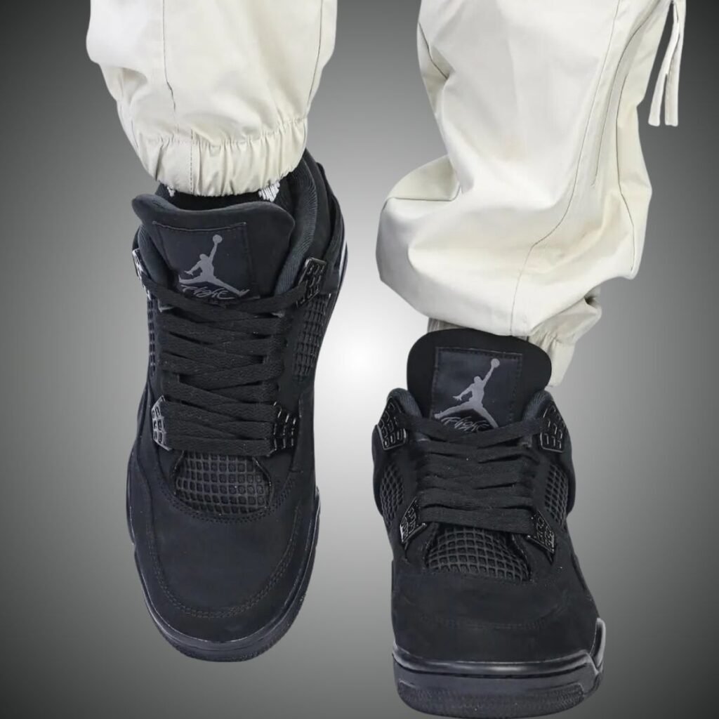 Black Cat Air Jordan 4 2025 On-Feet