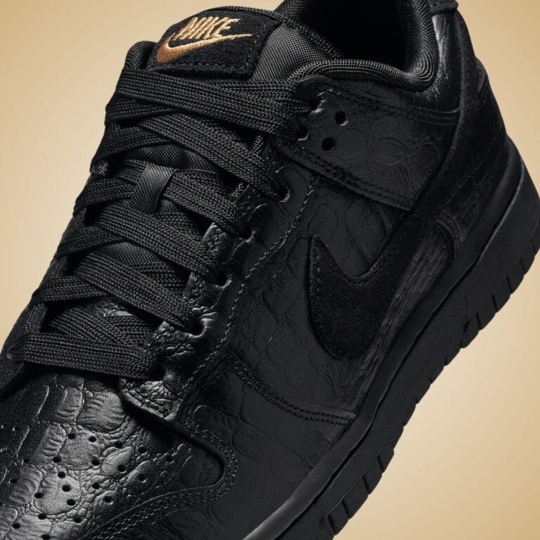 Nike Dunk Low Black Croc Skin HV4388-001 | SneakerFiles