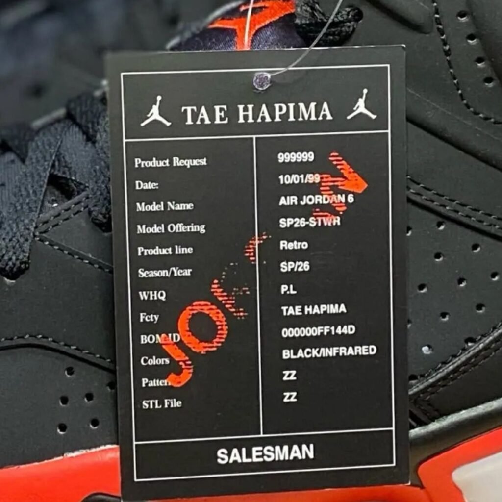 Air Jordan 6 Reverse Infrared CT8529-001 Release Details