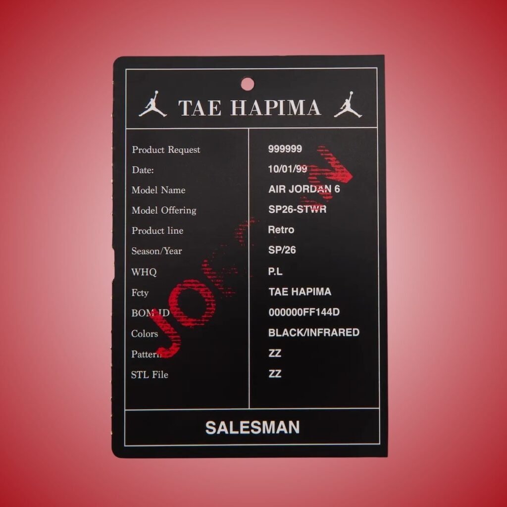 Air Jordan 6 Reverse Infrared IQ1275-001