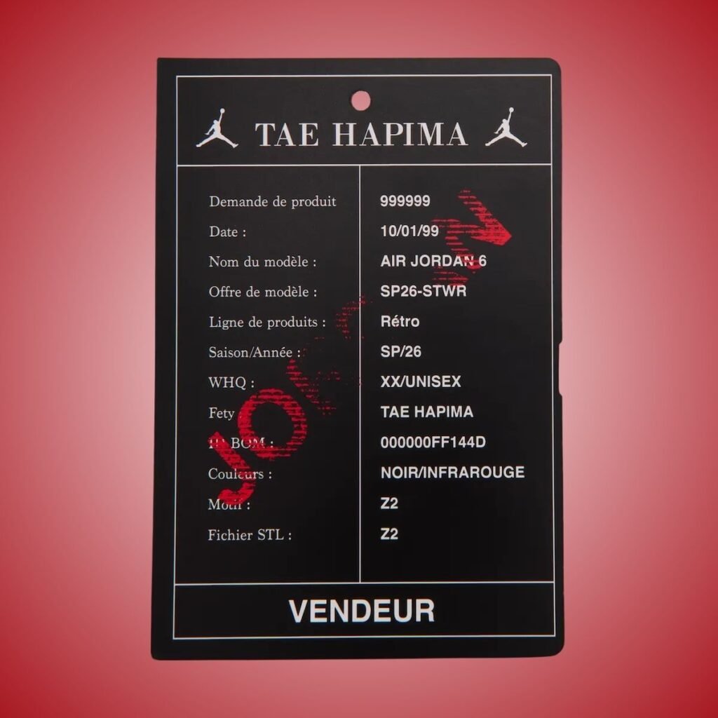 Air Jordan 6 Reverse Infrared IQ1275-001