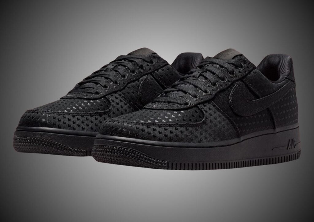 Nike Air Force 1 Low Valentines Day Triple Black IQ9965-001