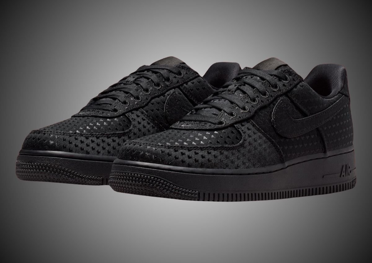 Nike Air Force 1 Low “Valentine’s Day” in Triple Black Releases Spring 2026