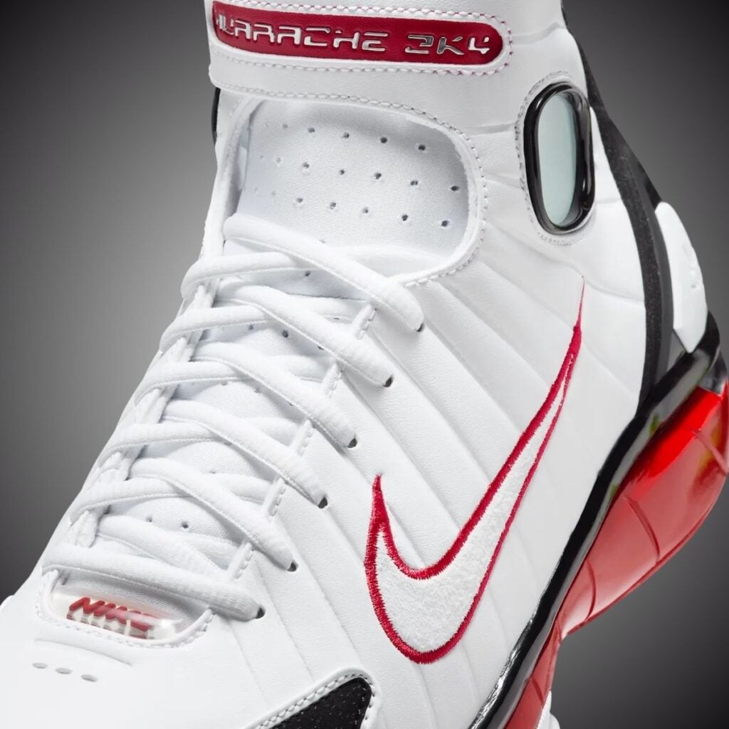 Nike Hurache 2K4 White Varsity Red Black IV3782-100
