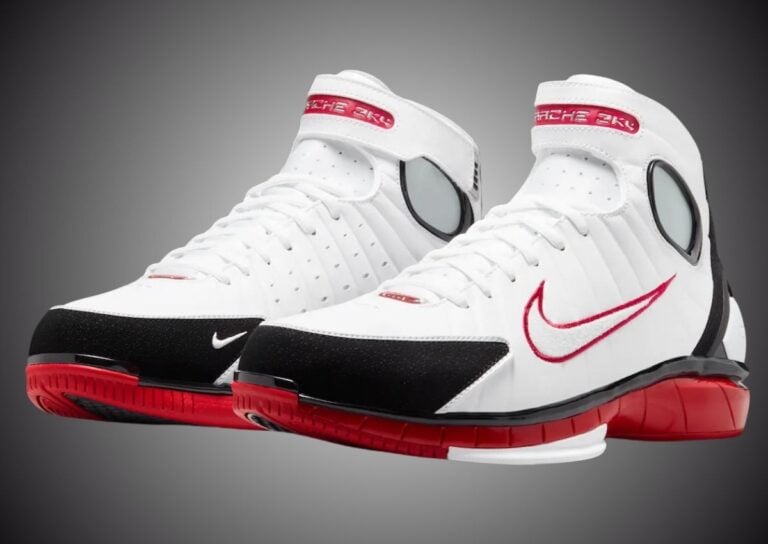 Nike Hurache 2K4 White Varsity Red Black IV3782-100