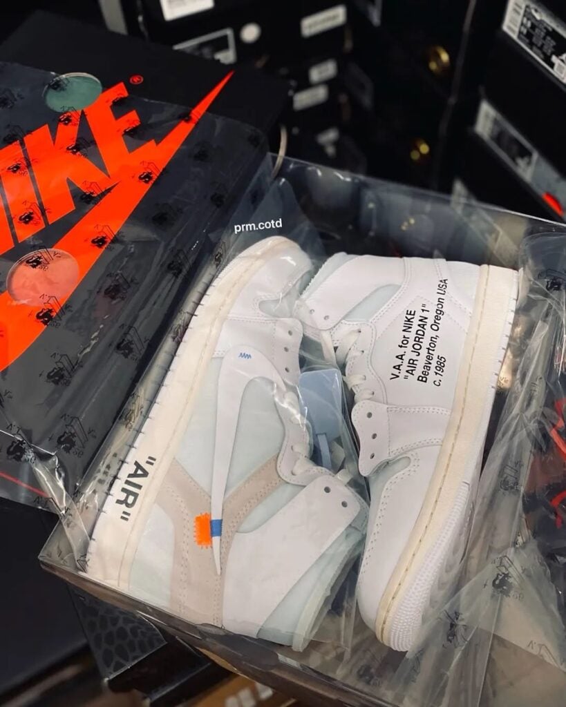 Virgil Abloh Archive Off-White Air Jordan 1 Alaska Shoxbox Packaging