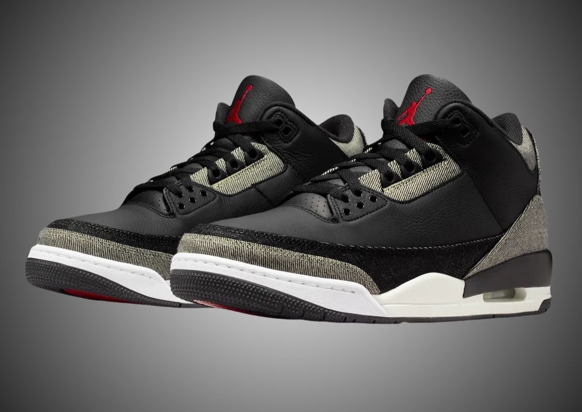 Levi's x Air Jordan 3 Black Denim IR0914-400 | SneakerFiles