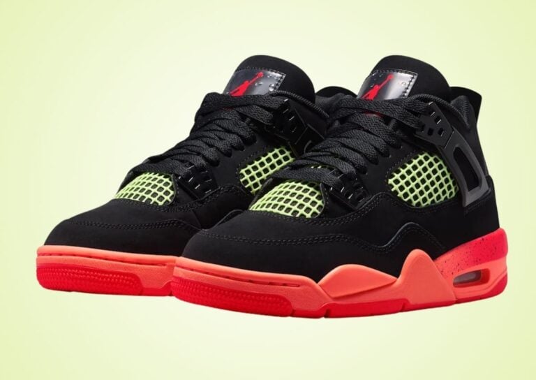 Air Jordan 4 Black Bright Mango Volt Infrared 23 II1271-001