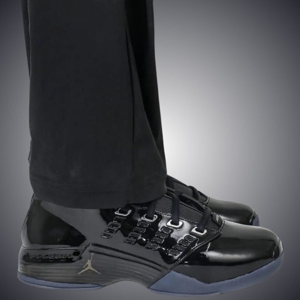 Air Jordan 17 Low Black Patent IV7640-001 On-Feet
