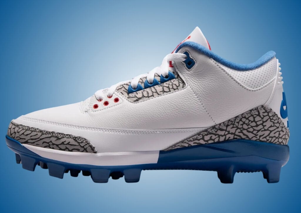 Air Jordan 3 MCS True Blue Baseball Cleats FZ8627-101