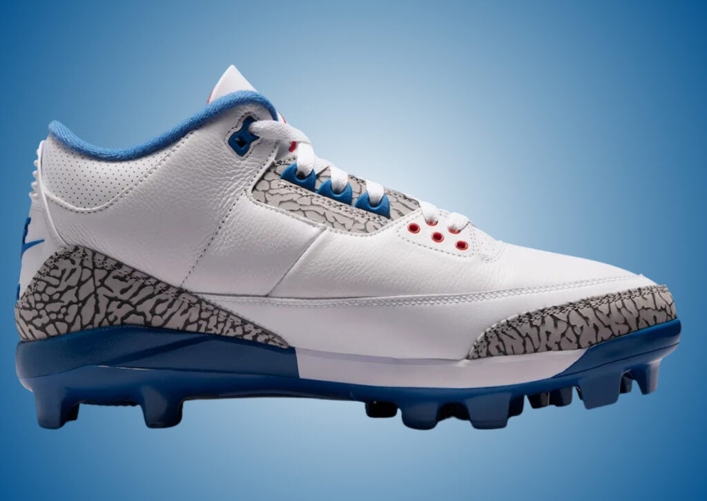 Air Jordan 3 MCS True Blue Baseball Cleats FZ8627-101