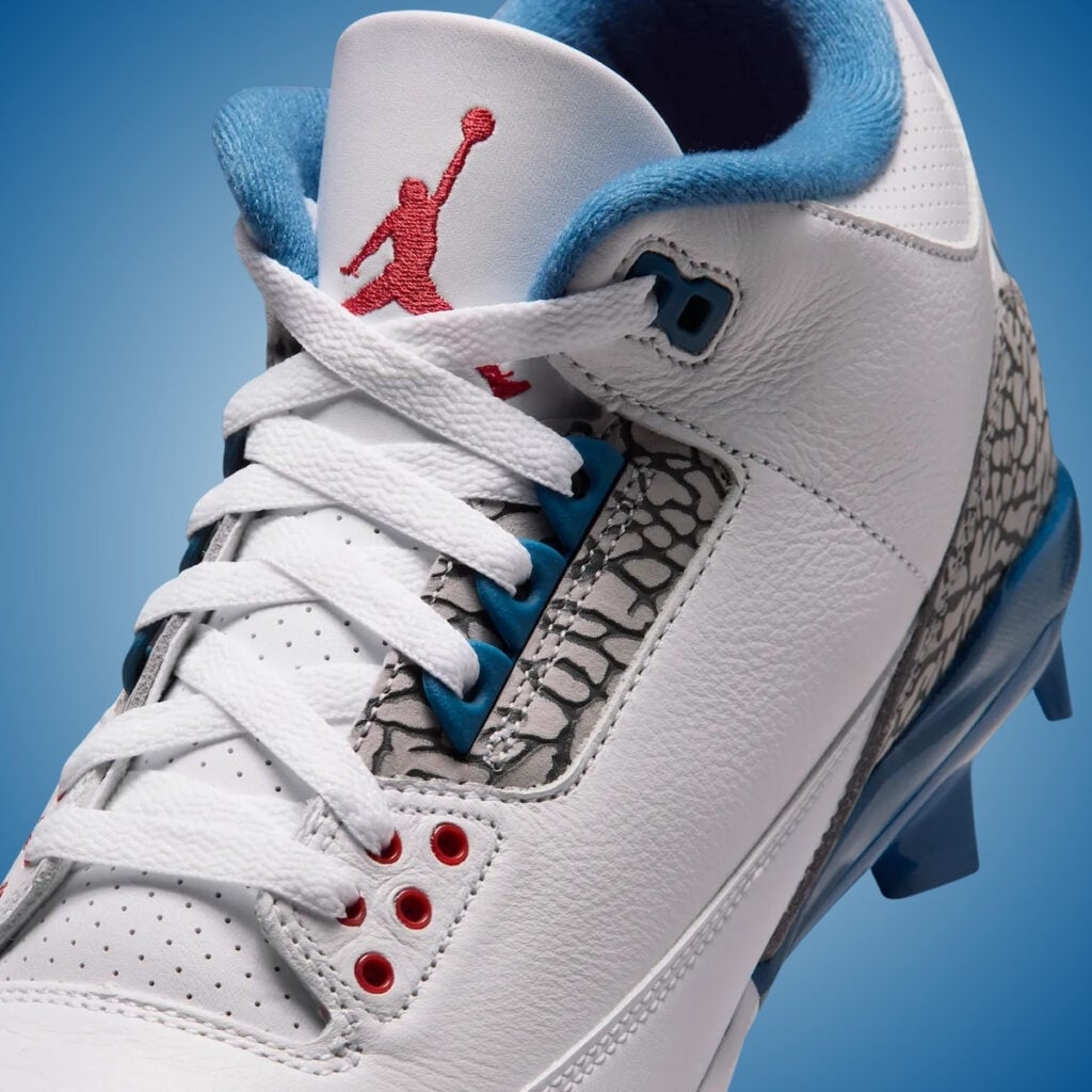 Air Jordan 3 MCS True Blue Baseball Cleats FZ8627-101