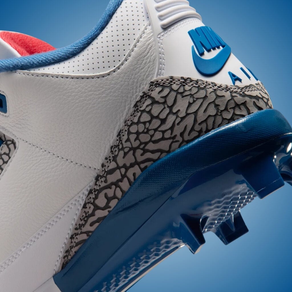 Air Jordan 3 MCS True Blue Baseball Cleats FZ8627-101