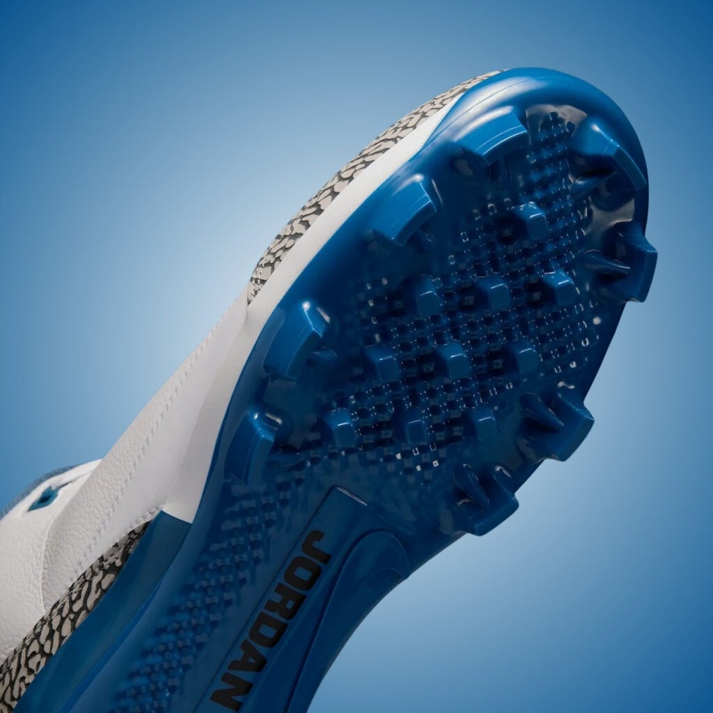 Air Jordan 3 MCS True Blue Baseball Cleats FZ8627-101