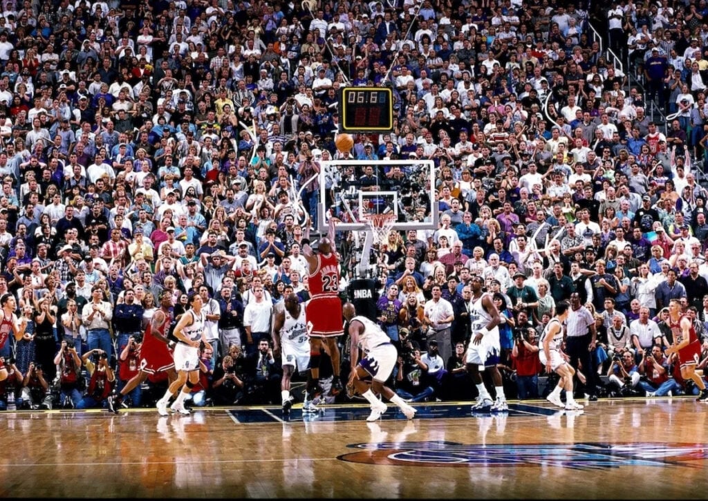 Michael Jordan Last Shot 1998 NBA Finals Game 6