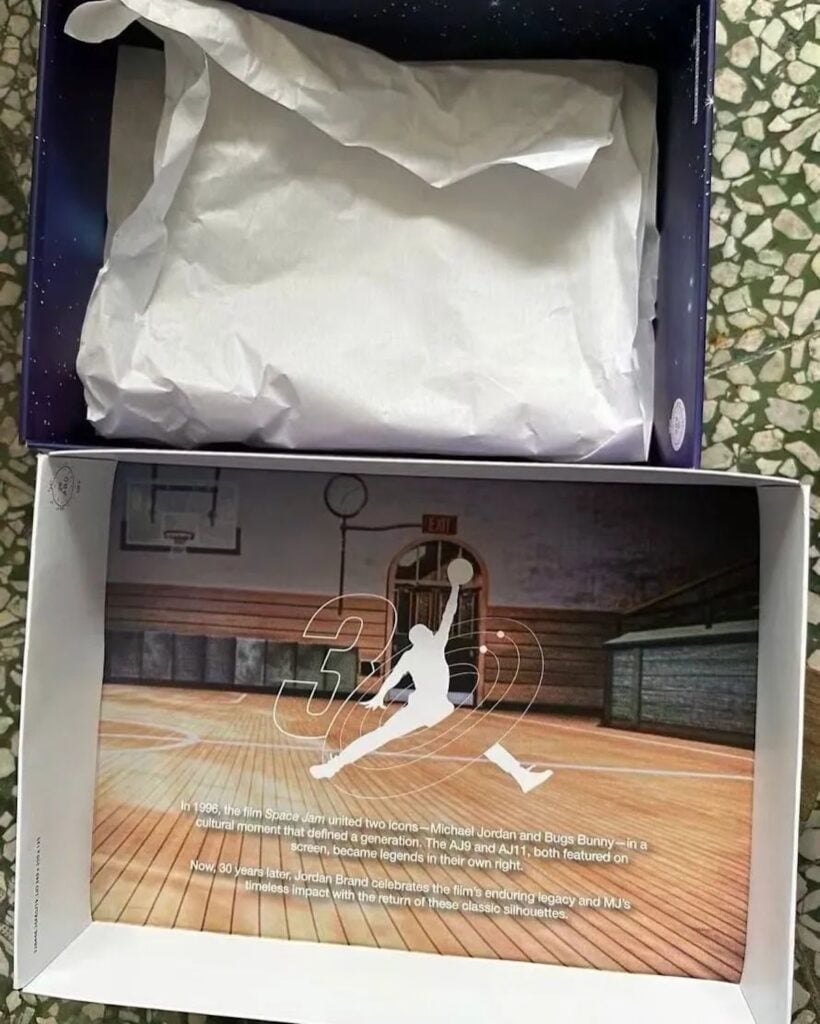 Space Jam Air Jordan 9 2026 Packaging