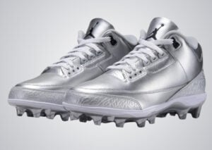 Air Jordan 3 TD Football Cleats Metallic Silver FZ8626-002