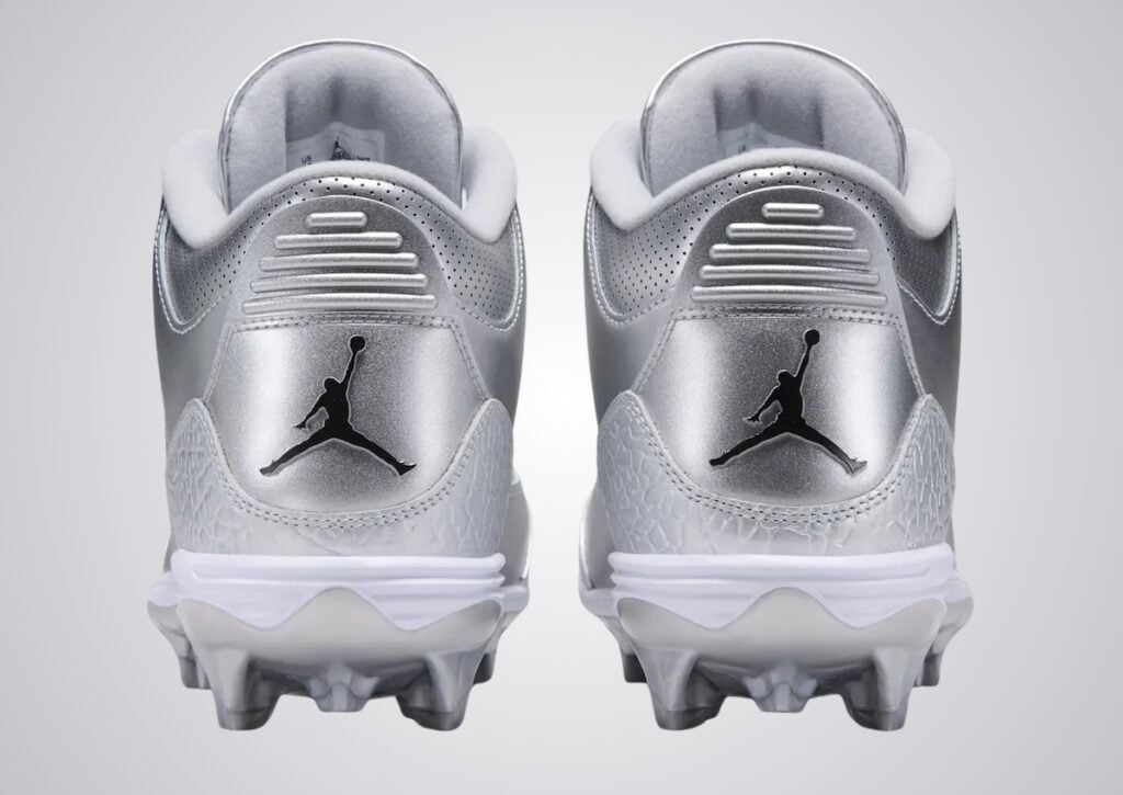 Air Jordan 3 TD Football Cleats Metallic Silver FZ8626-002