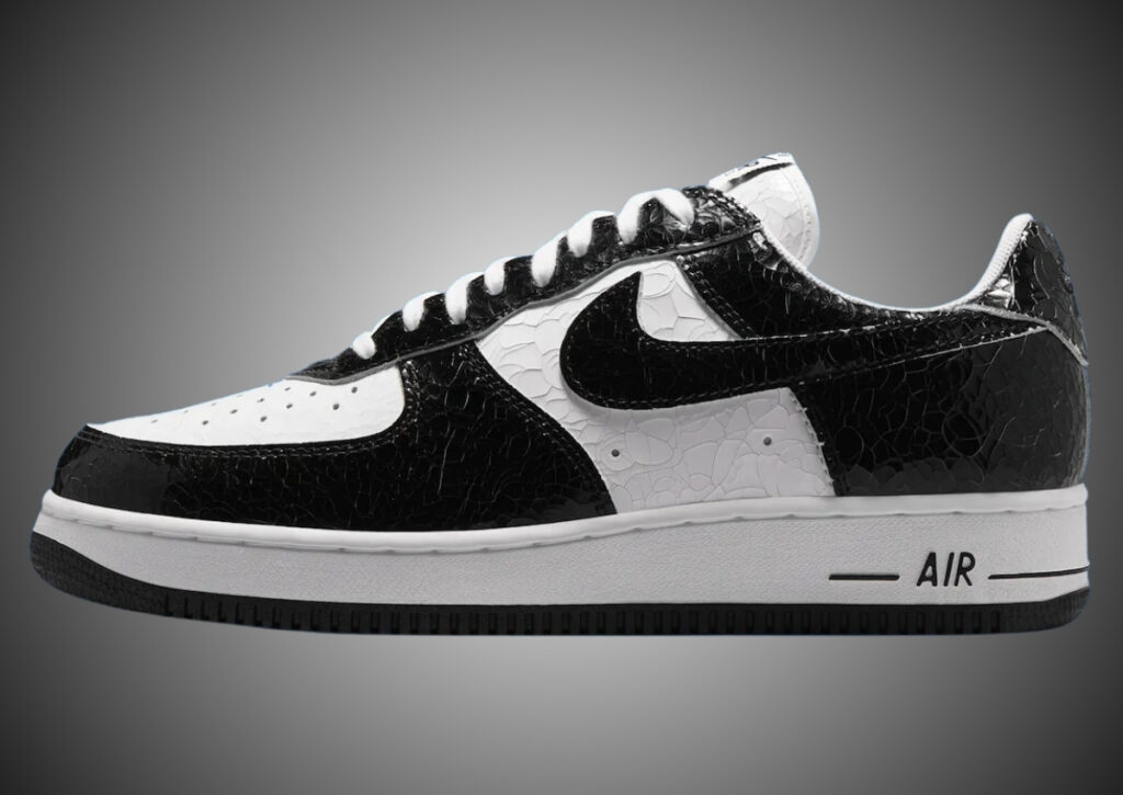 Nike Air Force 1 01 Black White Cracked Leather JA0248-300