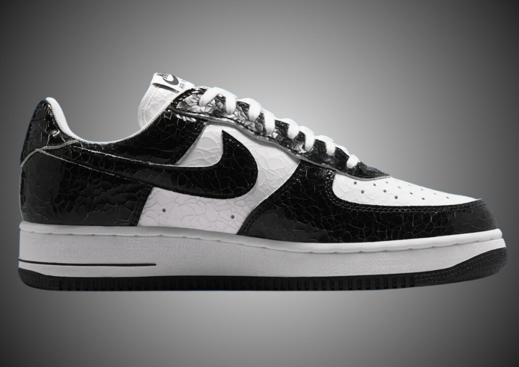 Nike Air Force 1 01 Black White Cracked Leather JA0248-300