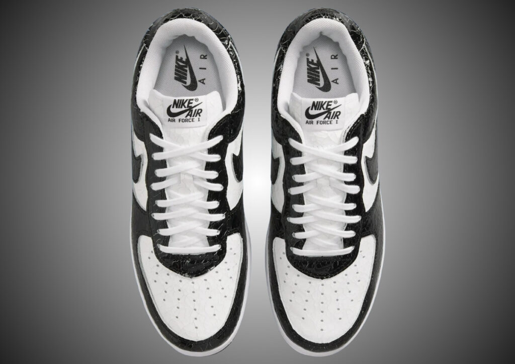 Nike Air Force 1 01 Black White Cracked Leather JA0248-300
