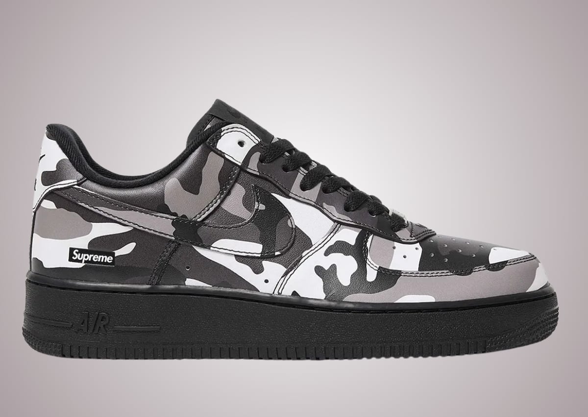 Supreme x Nike Air Force 1 Low “Snow Camo” Releases August 2026