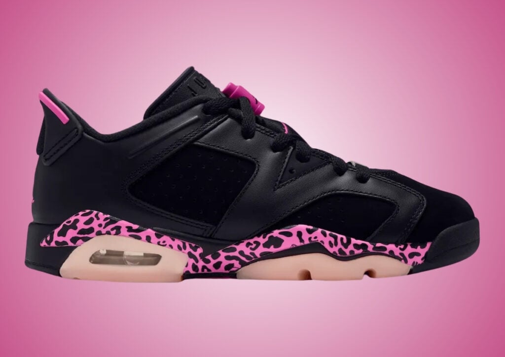 Air Jordan 6 Low Leopard Black Pink Foam Laser Fuchsia 768878-001