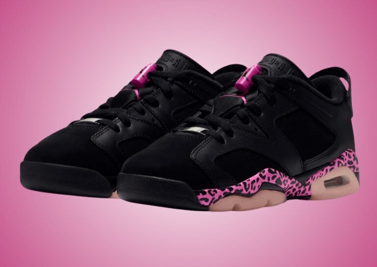 Air Jordan 6 Low Leopard Black Pink Foam Laser Fuchsia 768878-001