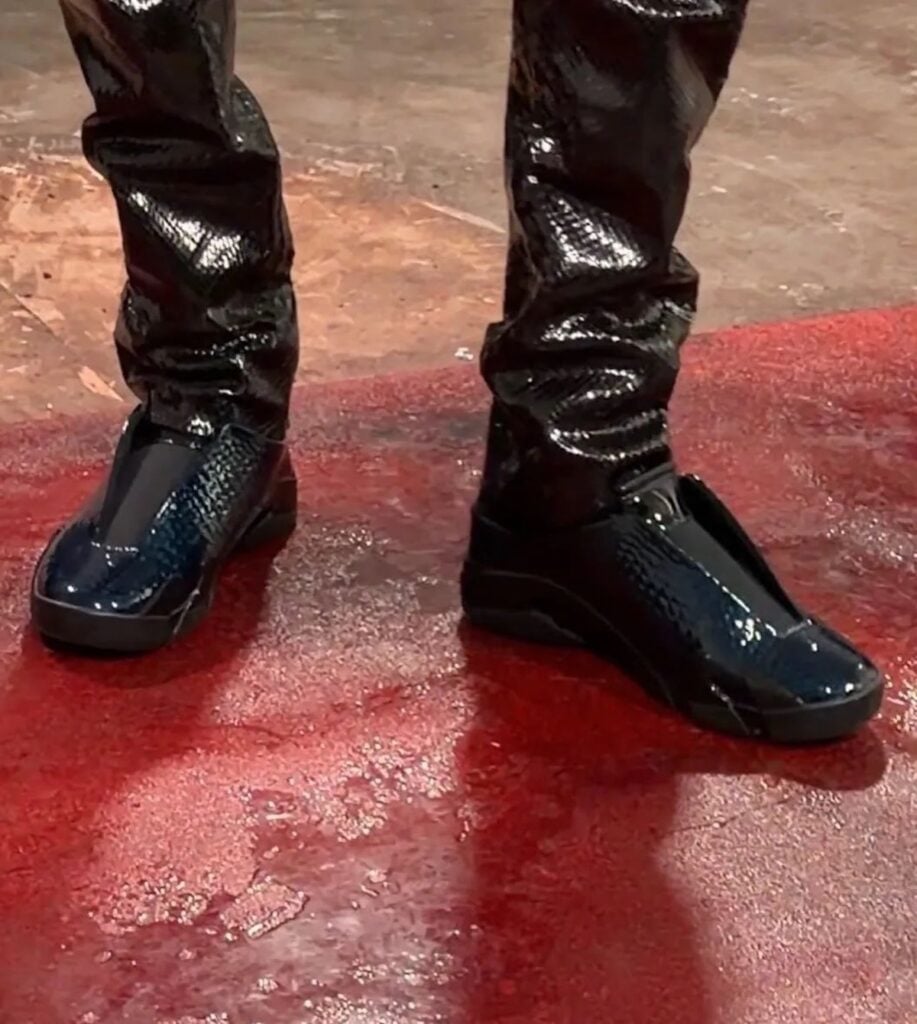 Mowalola Air Jordan 14 Mule Patent Croc Pack