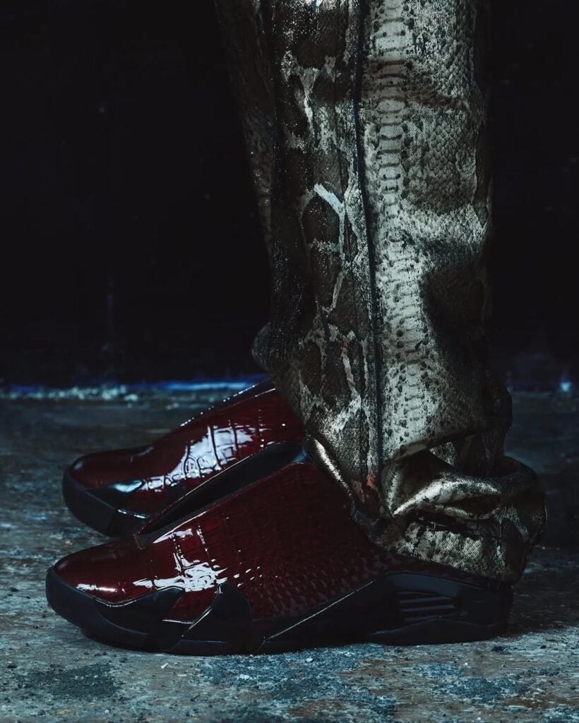 Mowalola Air Jordan 14 Mule Patent Croc Pack